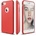 elago S7 Slim Fit Soft Case + HD Clear Film - тънък силиконов калъф и HD покритие за iPhone 8, iPhone 7 (червен-мат)