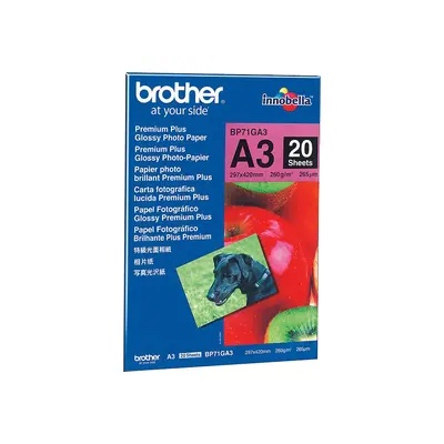 Brother Хартия, Brother BP-71GA3 Innobella Premium Glossy Photo Paper (A3/20 sheets) (BP71GA3)