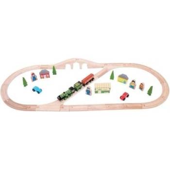 Image 1 of Bigjigs Toys - Дървен влаков комплект - Летящият шотландец