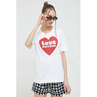 Love Moschino Bavlnené tričko W 4 F15 4A M 4405 biela