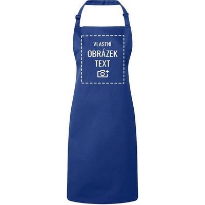 Bezvatriko.cz Zástěra s laclem s vlastním potiskem Royal blue 450 B&C Unisex Canvas Zástěra s laclem