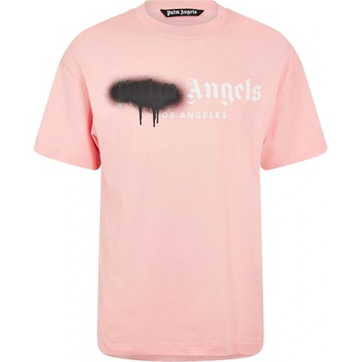 Palm angels Тениска PALM ANGELS Men's Spray T-Shirt - Pink/Black