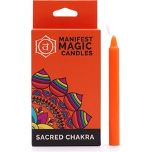 Ancient Wisdom Manifest Magic Candles Oranžové 2. Sakrální čakra 12 ks