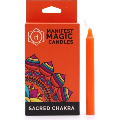Ancient Wisdom Manifest Magic Candles Oranžové 2. Sakrální čakra 12 ks