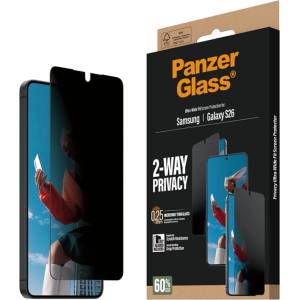 Panzer Стъклен протектор PanzerGlass 2-Way Privacy Ultra-Wide Fit w EasyAligner за Samsung Galaxy S26, черен (5715685033889)