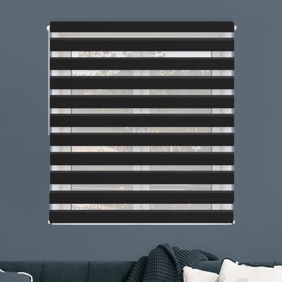 FOA Roleta Deň a noc, PREMIUM, Blackout, Čierna, A 3507e 71 x 150 cm