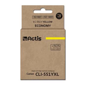 Actis Мастило Actis KC-551Y (заместител за Canon CLI-551Y, стандартно, 12 ml, жълто) (KC-551Y)