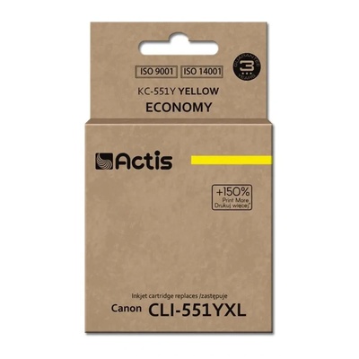 Actis Мастило Actis KC-551Y (заместител за Canon CLI-551Y, стандартно, 12 ml, жълто) (KC-551Y)