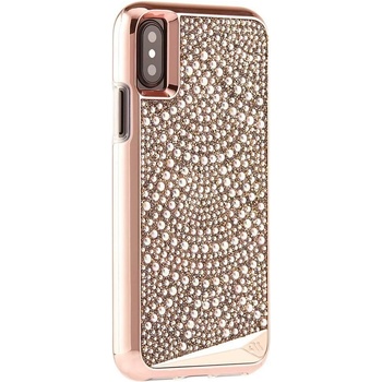 Case-Mate Brilliance Case - кейс с висока защита и кристали за iPhone XS, iPhone X (златист)