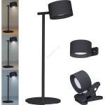 Solight WO68-B-LED 3в1 акумулаторна лампа LED/4W/2000mAh 3000/4000/6500K черна (SL1575)