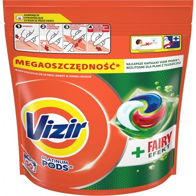 Vizir Platinum PODS Fairy Effect Kapsle na praní 50 PD