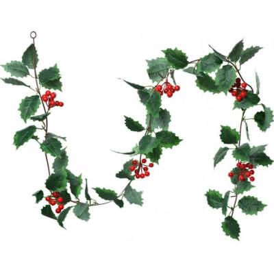 Vánoční girlanda s cesmínou Holly – 170 cm
