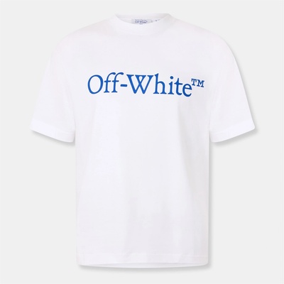 Off White Тениска Off White Men's - Stripe Skate Horizontal Stripe T-Shirt - White-True Blue