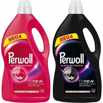 Perwoll Renew Black prací gel 2 x 3,75 l 150 PD