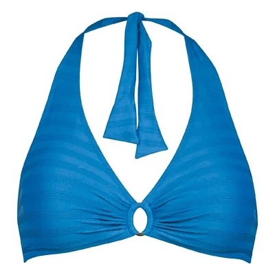 Lidea Дамско бикини горнище Lidea Women's Linear Code Halter Bikini Top - Wave Blue - размер 38 (150-6302-0112)