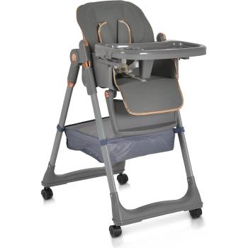 Moni Детски стол за хранене с подарък Lindo сив (111589)