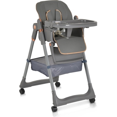 Moni Детски стол за хранене с подарък Lindo сив (111589)