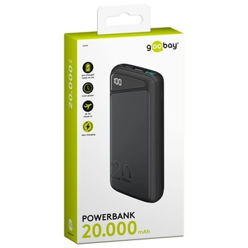 Goobay Външна батерия, 20000 mAh, USB-C, PD, QC 3.0, Goobay (53939) (53939)