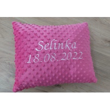 Handmade vankúš minky tmavo modrá 40x40