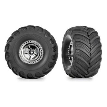 Traxxas колело 1.3", колела хром, гуми Terra Groove (2)
