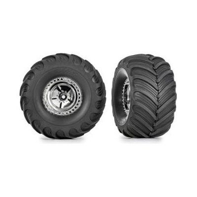 Traxxas колело 1.3", колела хром, гуми Terra Groove (2)
