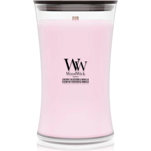 WoodWick Cherry Blossom & Vanilla ароматна свещ с дървен фитил 610 гр