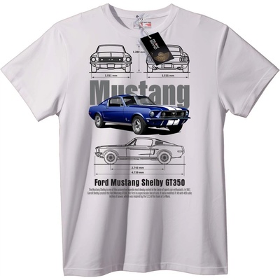 Тениска Mustang Shelby GT350 - 6XL, Black