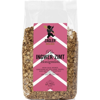 ZAGLER MÜSLIBÄR Био мюсли от джинджифил, канела и мед - 500 г