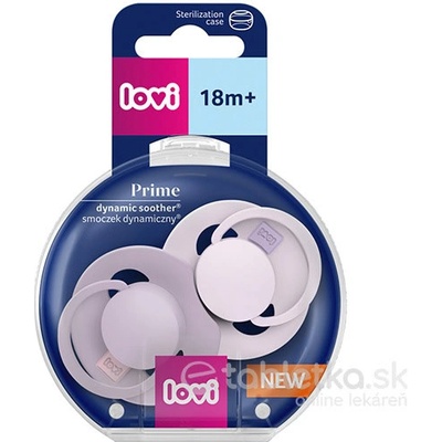 Lovi cumlík silikon dynamický Prime 2ks Baby Lilac/Violet
