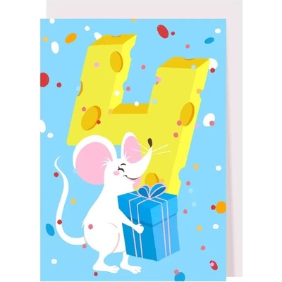 Creative Goodie Картичка за рожден ден Creative Goodie - Мишле (CGGC23001)