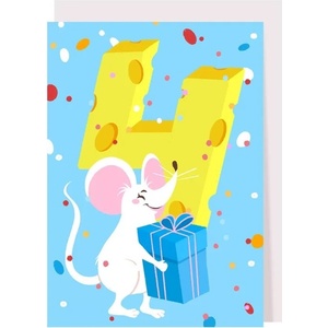 Creative Goodie Картичка за рожден ден Creative Goodie - Мишле (CGGC23001)