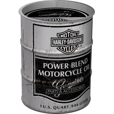 Donga Plechová pokladnička barel: Harley-Davidson - Power Blend Oil
