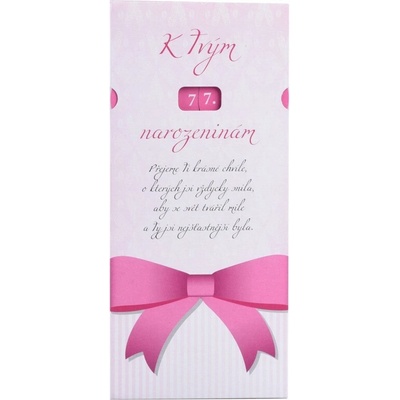 Bohemia Gifts dárková mléčná 100 g K tvým narozeninám pro ženy