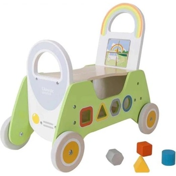 Classic World Детска дървена проходилка - уолкър 2 в 1