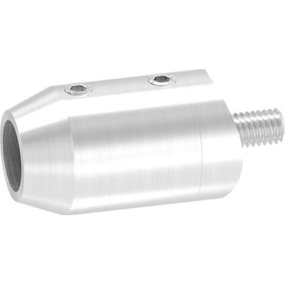 Feldmann Nerezový držiak prútovej výplne zábradlia - prútov pr.12 mm 50481-240 koncový, na rúrku pr.33,7 mm, brus