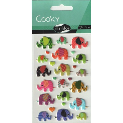 Maildor Samolepky 3D Cooky Sloni