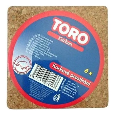 Toro Korkové prostírání 6ks 9,5x9,5