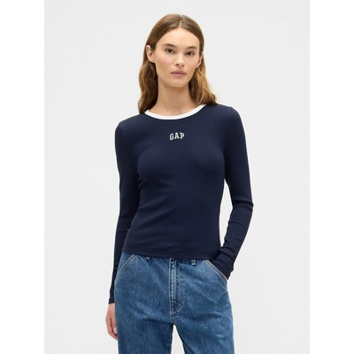 GAP Ребрести тениска с лого GAP GAP | Sin | ЖЕНИ | XXS