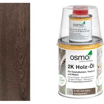 Osmo 2K Wood Oil 6190 Черно - двукомпонентно масло за дървесина (1182)