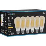 Mexen Vintis 6x LED лампа с нажежаема жичка E27, ST64, 10W, Топла - 2200K, 910 lm, кехлибар (L152-E27-1022-50x06)
