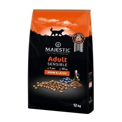 Majestic Dog Adult Sensible kuře a losos 12 kg