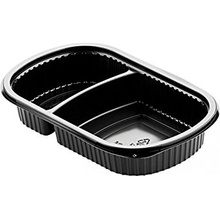 DUNI Box meal PP BK 2-comp 240 x 150 x 40