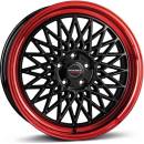 Borbet B 7x17 4x108 ET20 black rim red