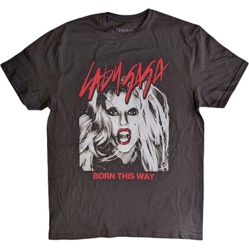 Lady Gaga Риза Born This Way Photo Charcoal Grey L (GAGATS14MC03)