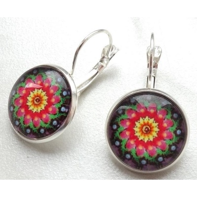Blingstar náušnice Mandala Flower Květy kytičky visací 1375