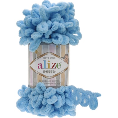 Alize příze Puffy 287 světle modrý tyrkys