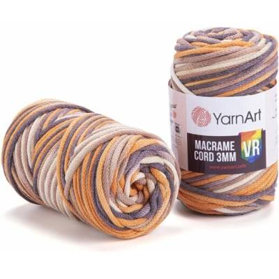 YarnArt Macrame Cord VR 3mm 927 hnědo-oranžová