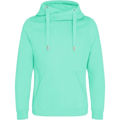 Just Hoods mikina s překříženým límcem Mátová