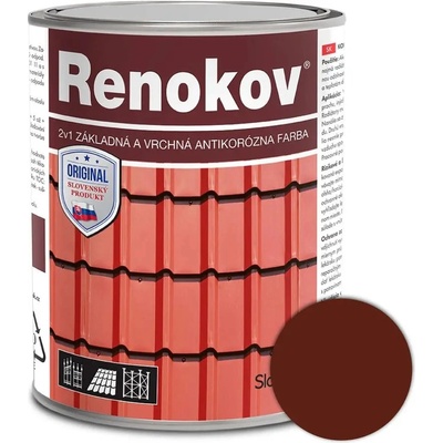 SLOVLAK Renokov - antikorózna farba 2v1 - farba na strechy - 230 - hnedá - 10 Kg