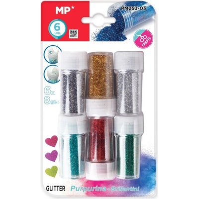 Main Papel S.L. Třpytky sada vánoční mix (6×8g) – Zboží Dáma